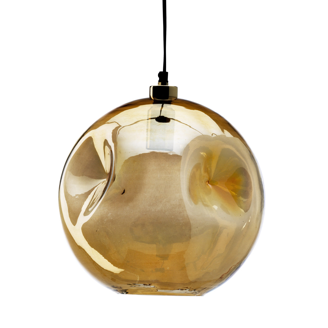 La lámpara colgante Bubbella - oro claro