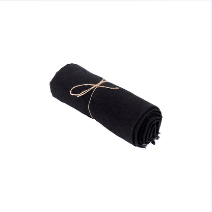 Mantel de lino - Negro - 150x200