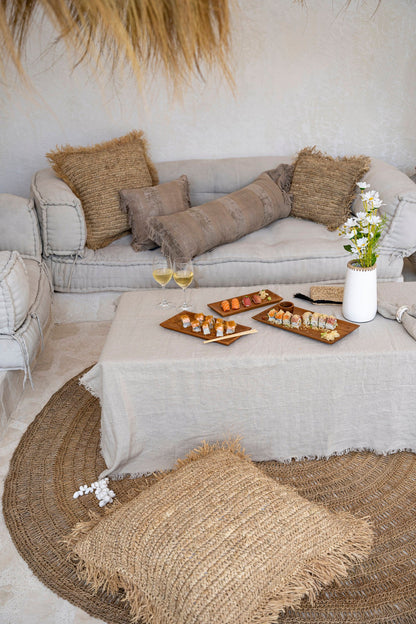 El mantel de lino - beige - 150x150