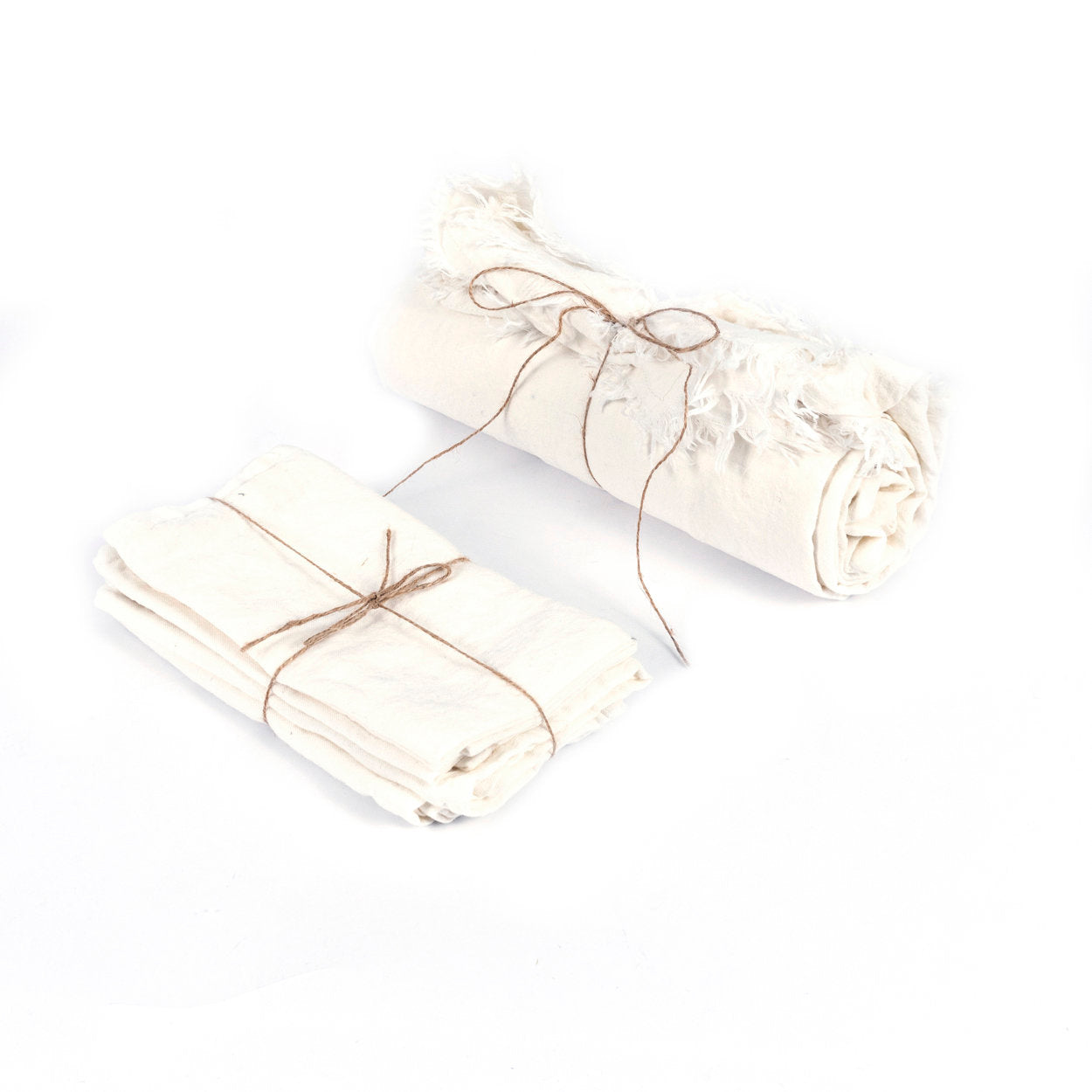 Mantel de lino - blanco - 150x200