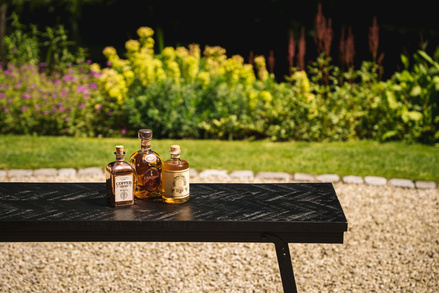 Mesa alta de espiga - Negro - 140 cm