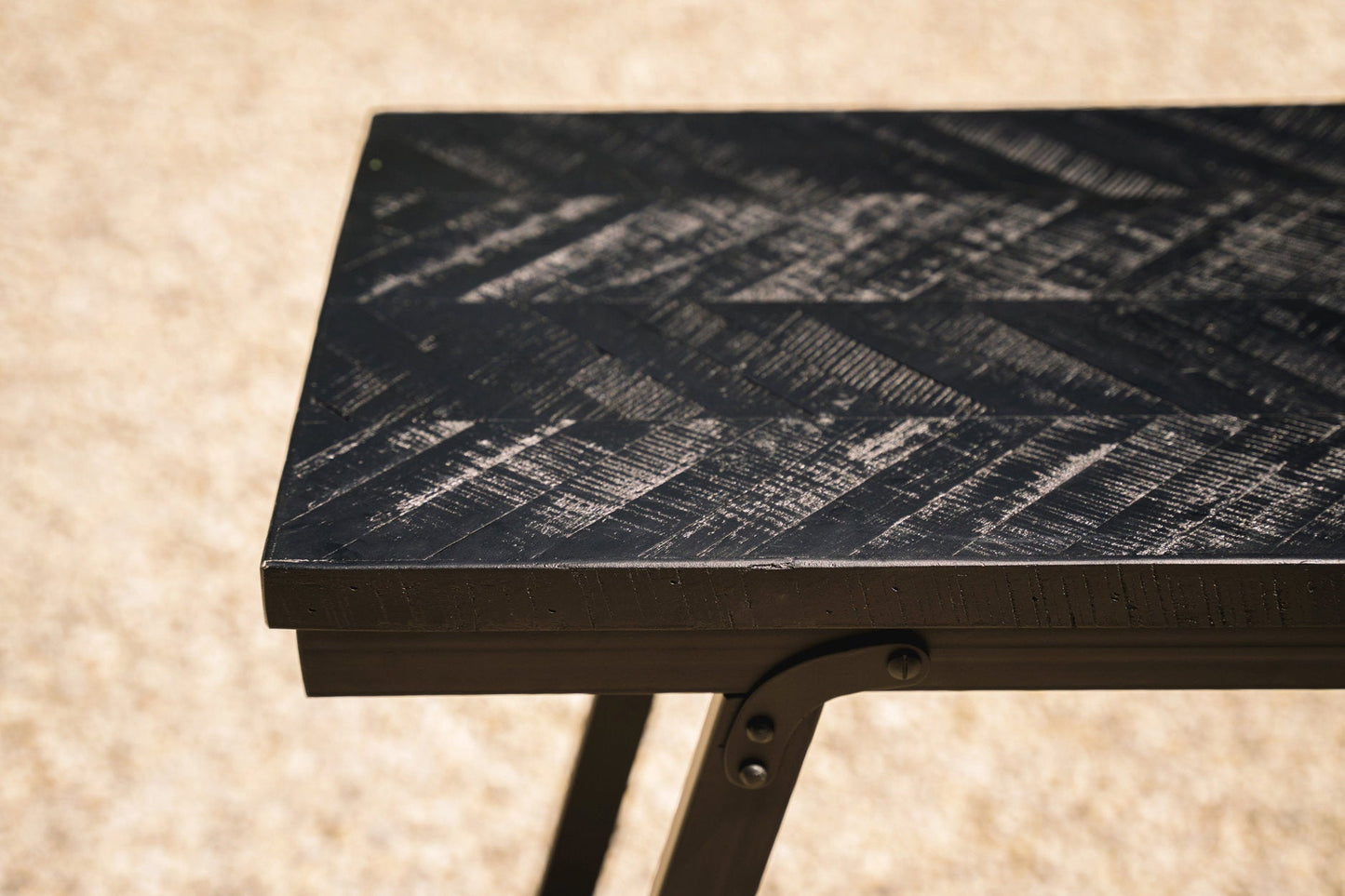 Mesa alta de espiga - Negro - 140 cm