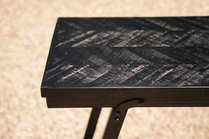 Mesa alta de espiga - Negro - 140 cm