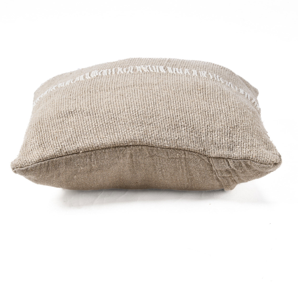 Funda de cojín de punto de lino - blanco natural