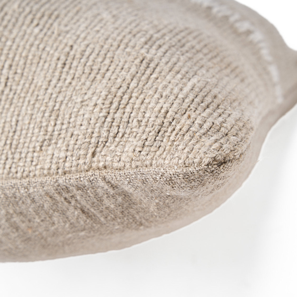Funda de cojín de punto de lino - blanco natural