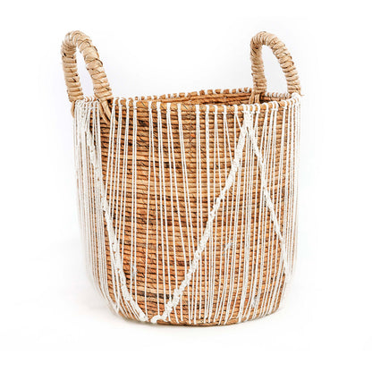 La cesta de macramé de punto recto - T