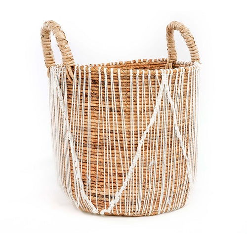 La cesta de macramé de punto recto - T