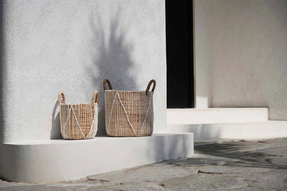 La cesta de macramé de punto recto - T