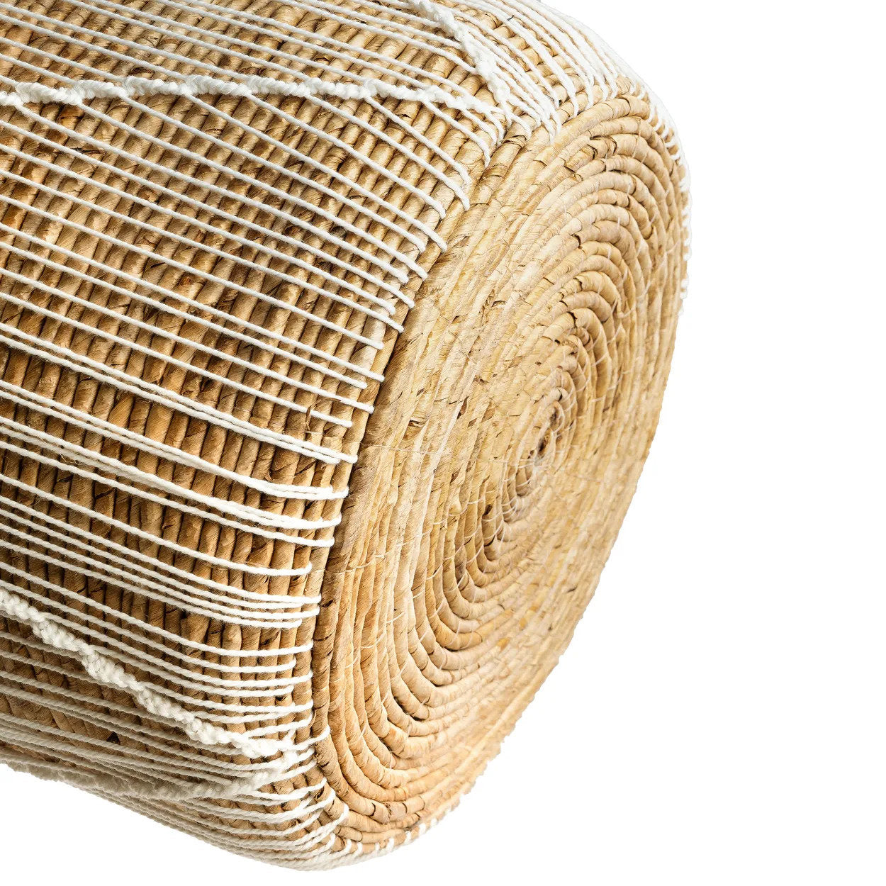 La cesta de macramé cosida recta - M