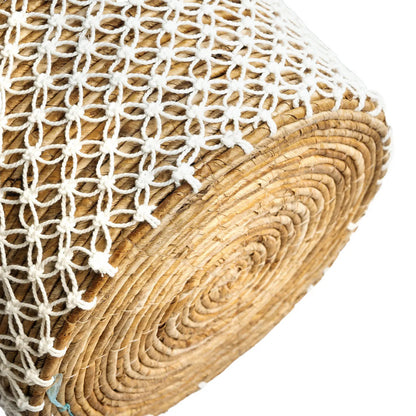 La cesta de macramé con punto de cruz - M