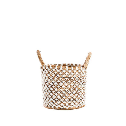 Cesto de macramé con punto de cruz - P