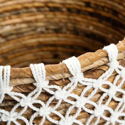 Cesto de macramé con punto de cruz - P