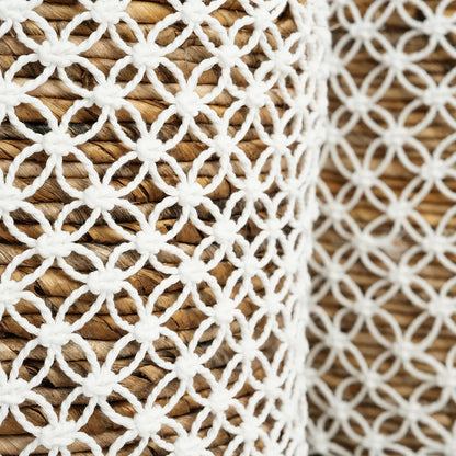 Cesto de macramé con punto de cruz - P