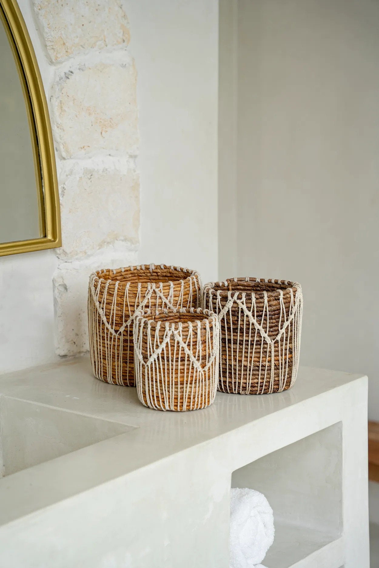 La cesta macra-mazing - Blanco natural - G