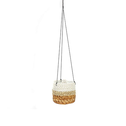 El colgador para plantas de plátano - blanco natural - S