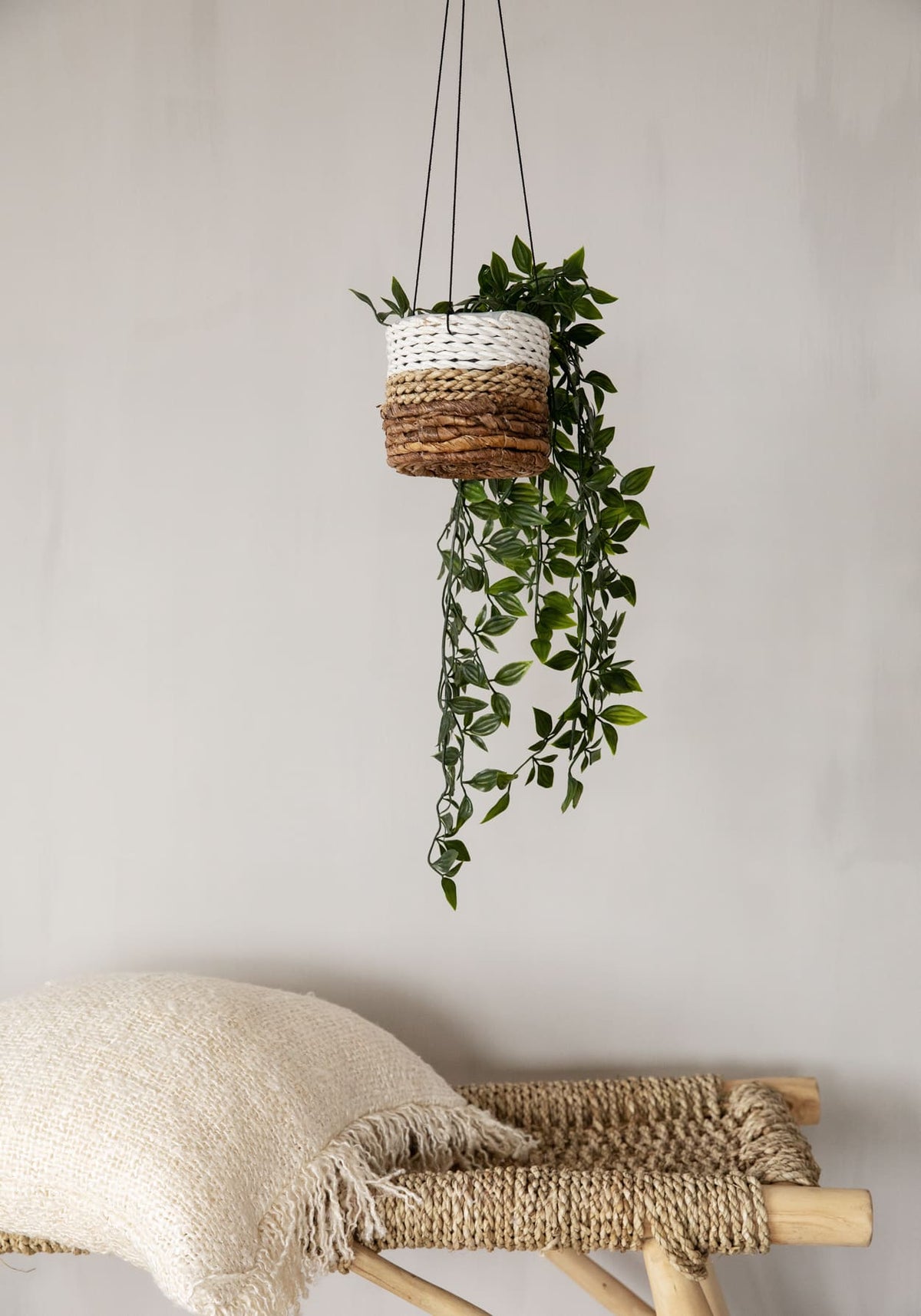 El colgador para plantas de plátano - blanco natural - S