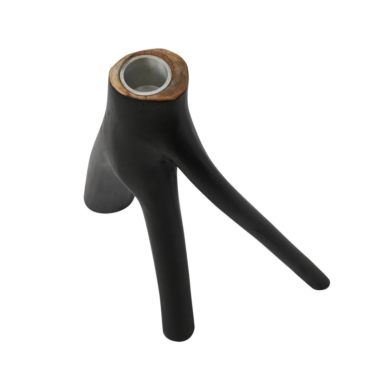 Candelabro de tres brazos - negro