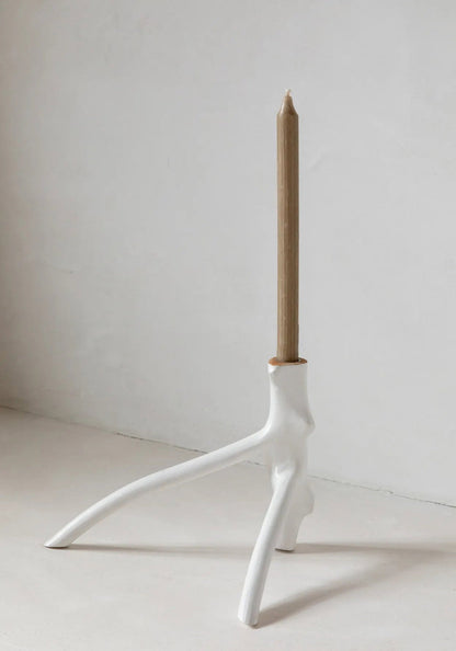 Candelabro de tres brazos - blanco