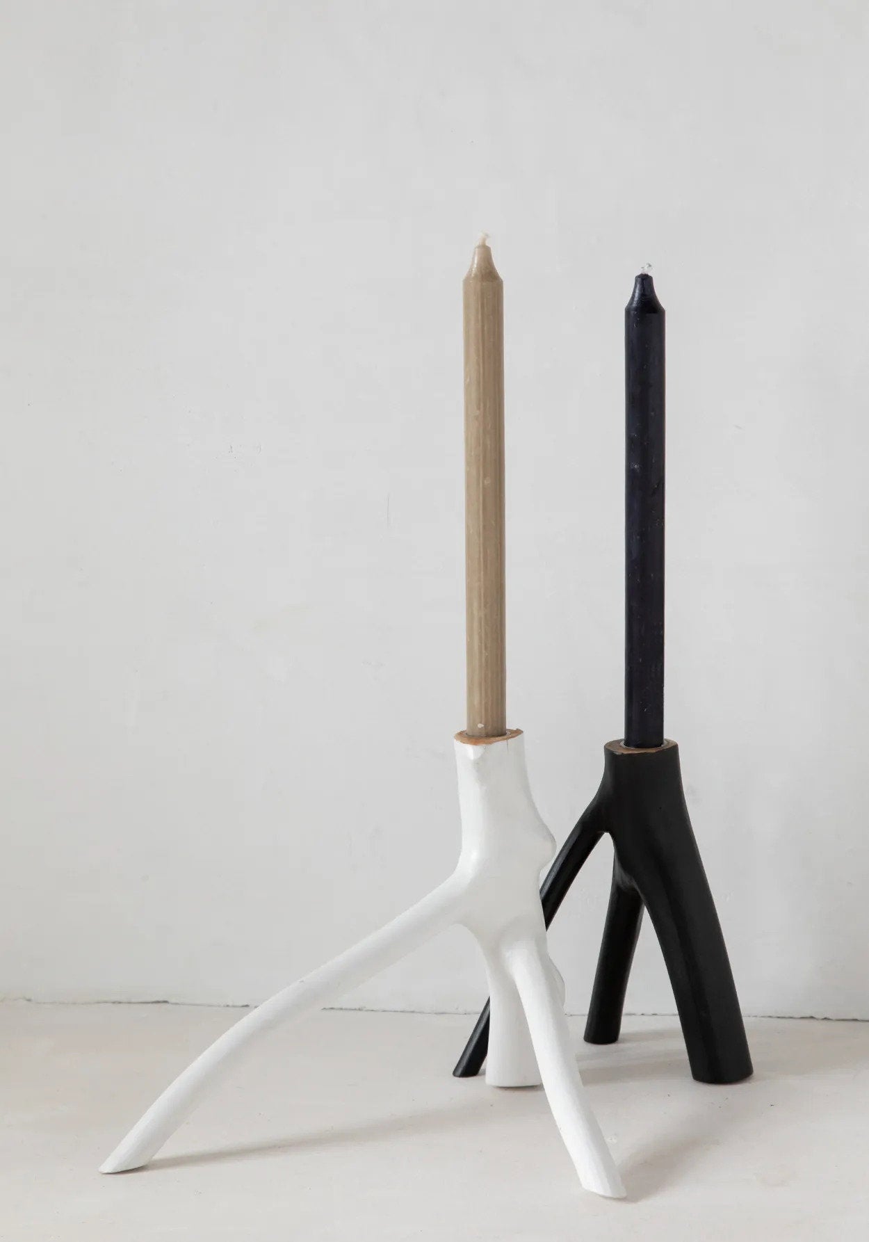 Candelabro de tres brazos - blanco