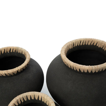 El jarrón Styly - Negro natural - S