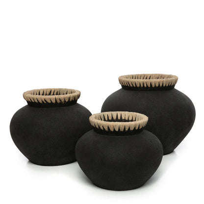 El jarrón Styly - Negro natural - S