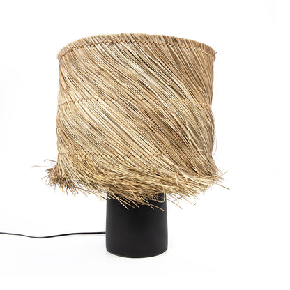 La lámpara de mesa Pandan - negro/natural
