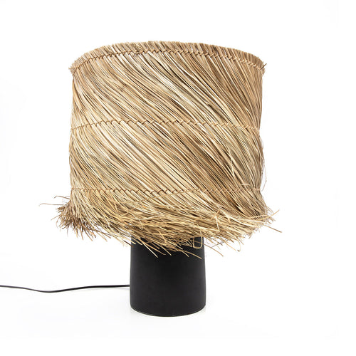 La lámpara de mesa Pandan - negro/natural