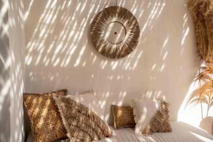 La Decoración de Pared de Macramé de Rafia - Blanco/Natural