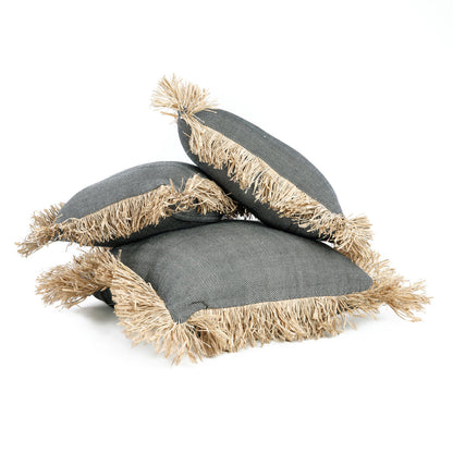 Funda de cojín Cotton Bonita - negro natural - 40x40
