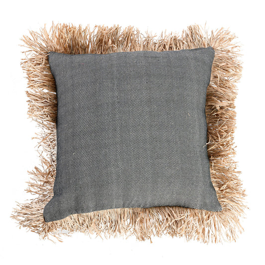 La funda de cojín Bonita de algodón - natural/negro - 60x60