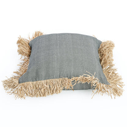 La funda de cojín Bonita de algodón - natural/negro - 60x60