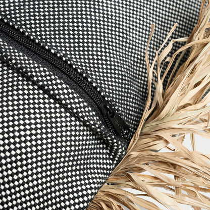 La funda de cojín Bonita de algodón - natural/negro - 60x60