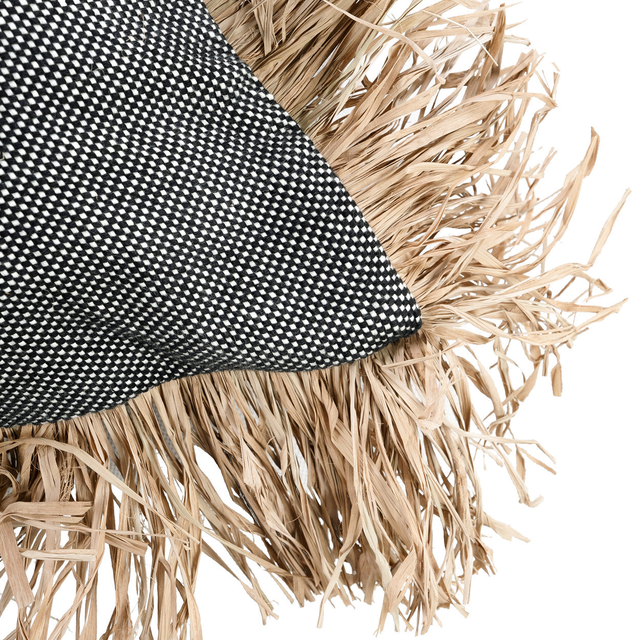La funda de cojín Bonita de algodón - natural/negro - 60x60