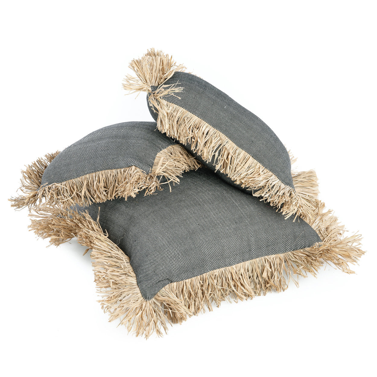 La funda de cojín Bonita de algodón - natural/negro - 60x60