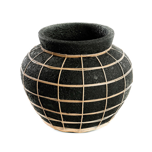 El Jarrón Abombado - Negro Natural