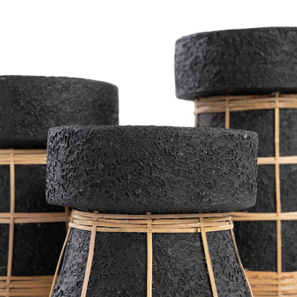 El candelabro Serene - negro natural - L