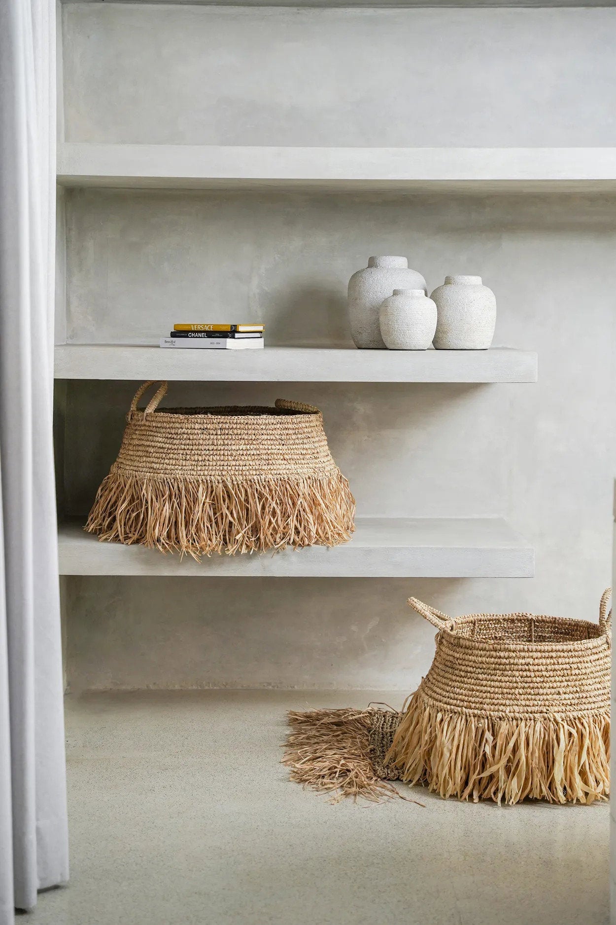 Cestas Raffia Deluxe - Natural - Grande