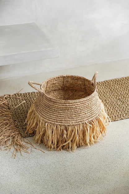 Cestas de Raffia Deluxe - natural - mediana