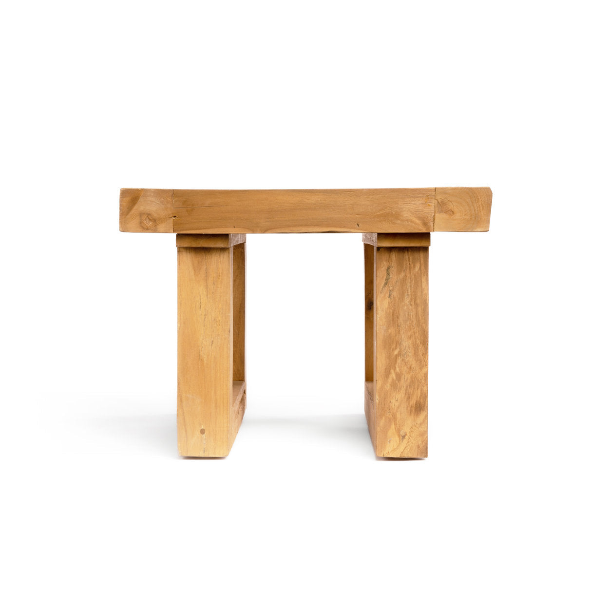Mesa auxiliar de teca reciclada - natural
