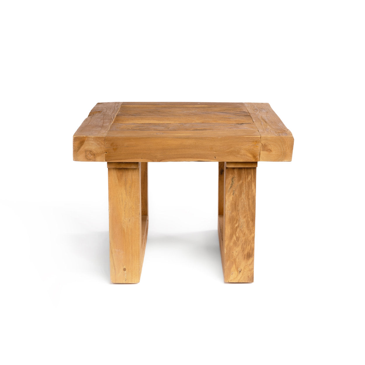 Mesa auxiliar de teca reciclada - natural