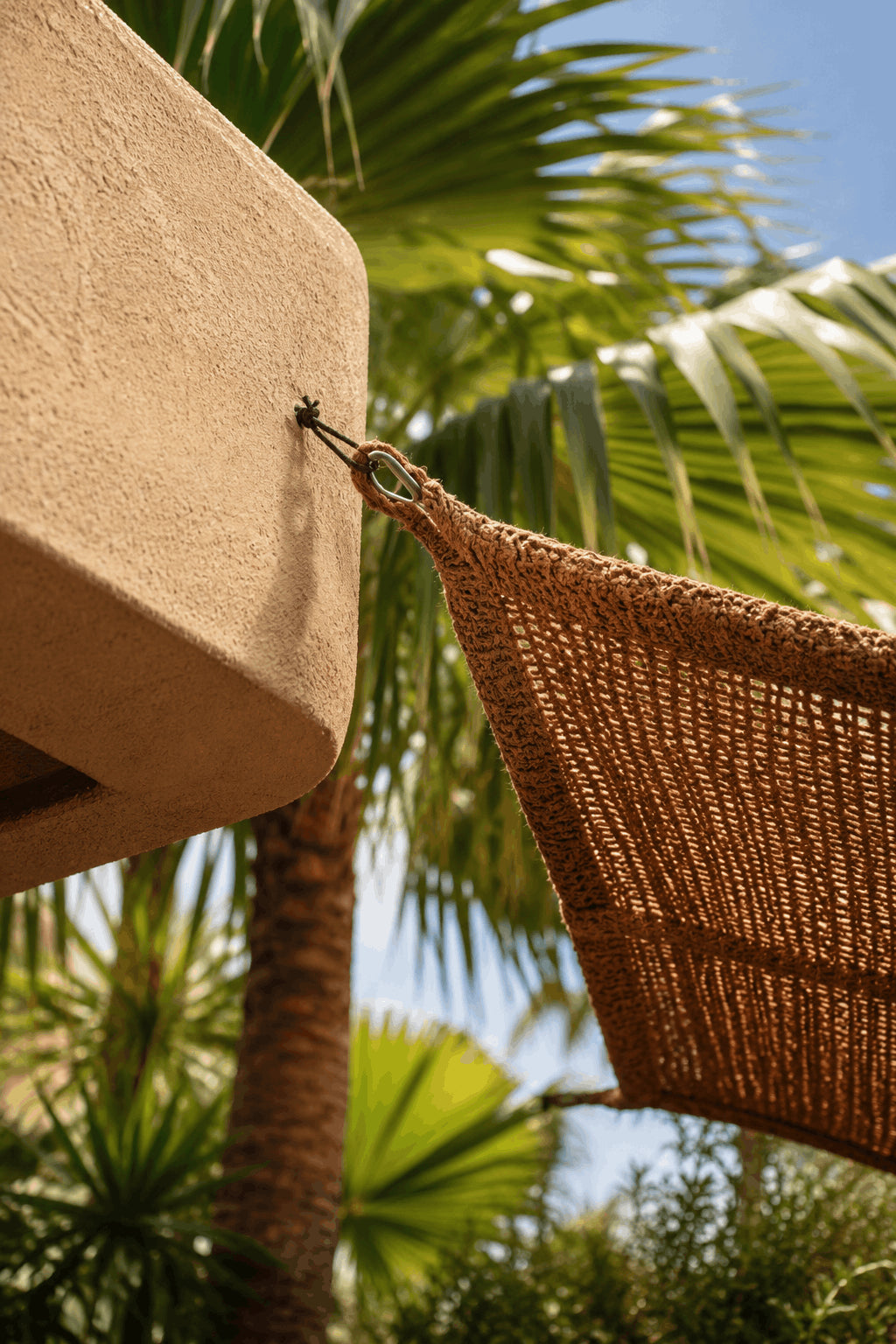 La vela de sombra rectangular de coco - natural - 500x300
