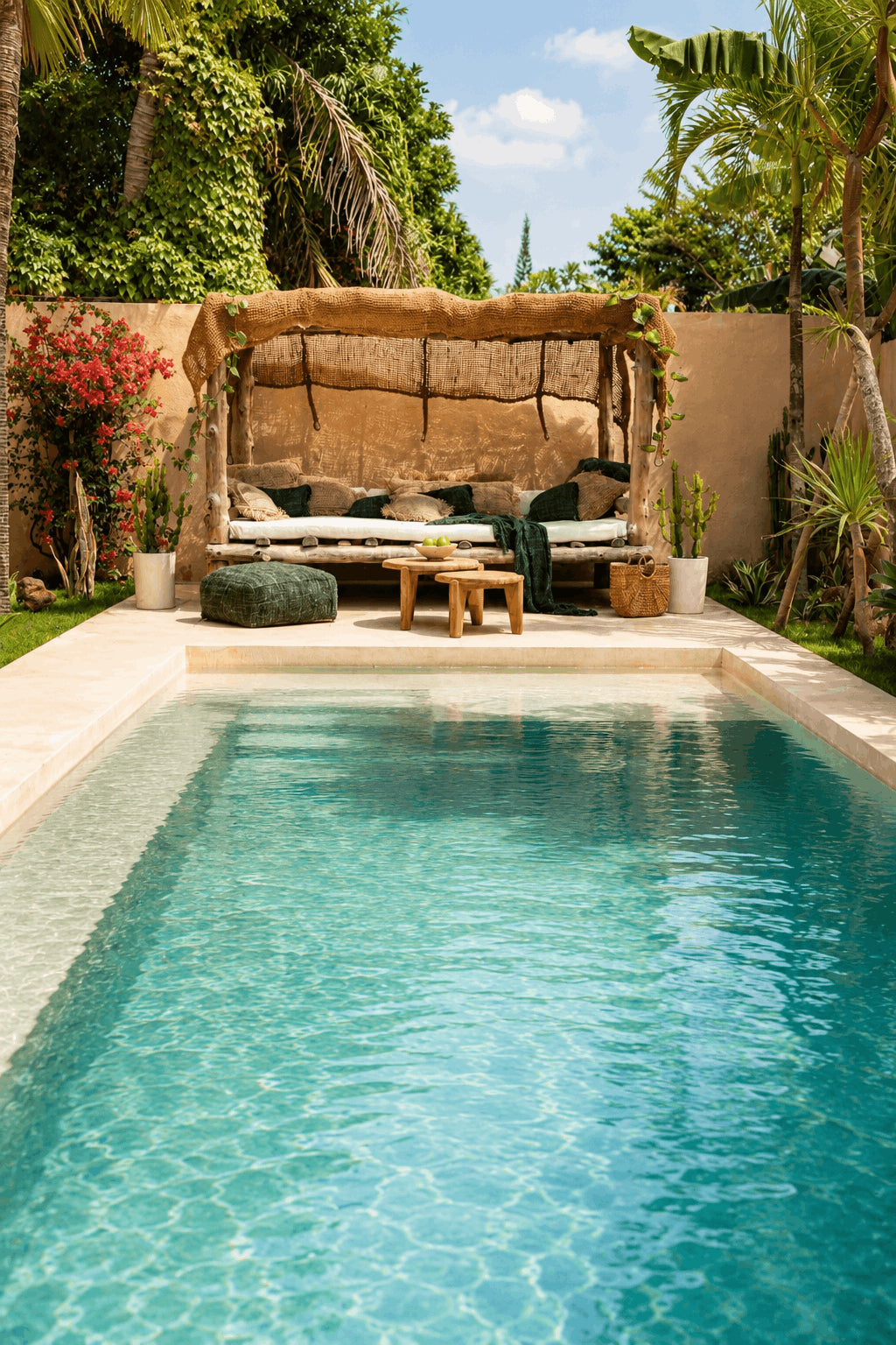 La vela de sombra rectangular de coco - natural - 500x300