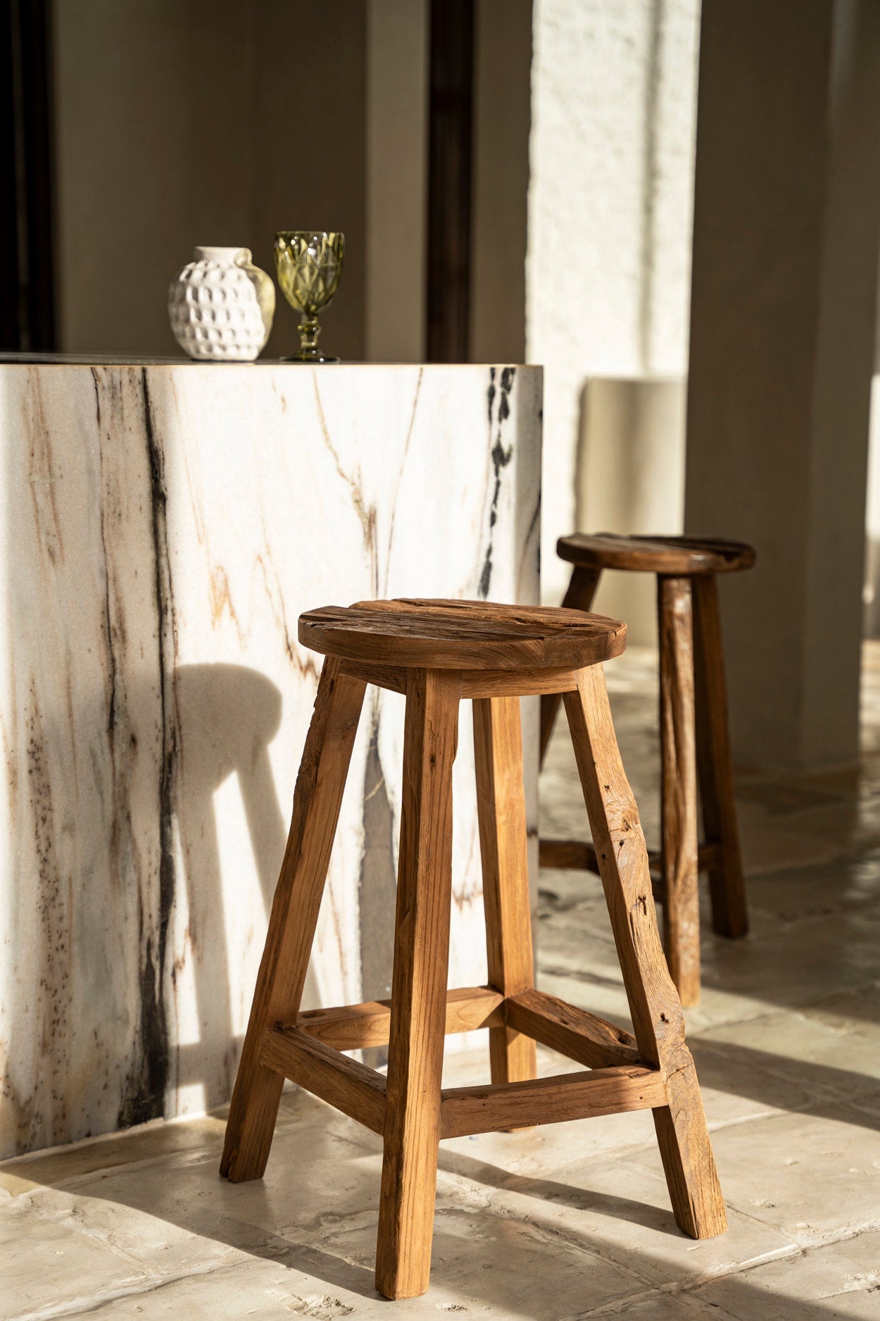 Taburete de bar Shibori - natural
