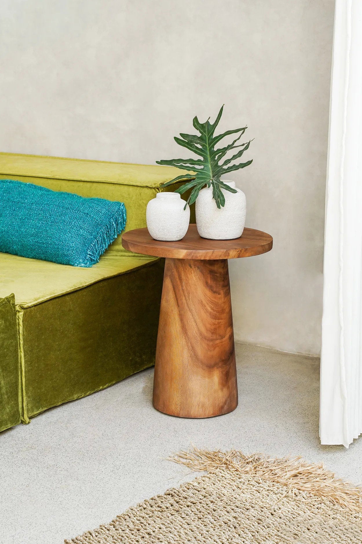 La mesa auxiliar Timber Conic - Natural - 50