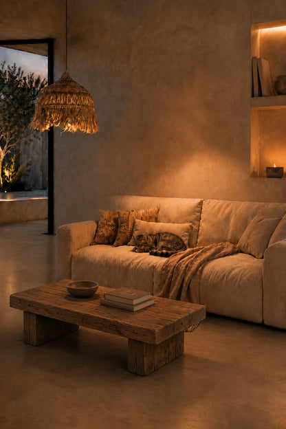 Lámpara colgante Abaca Hoola - natural - L
