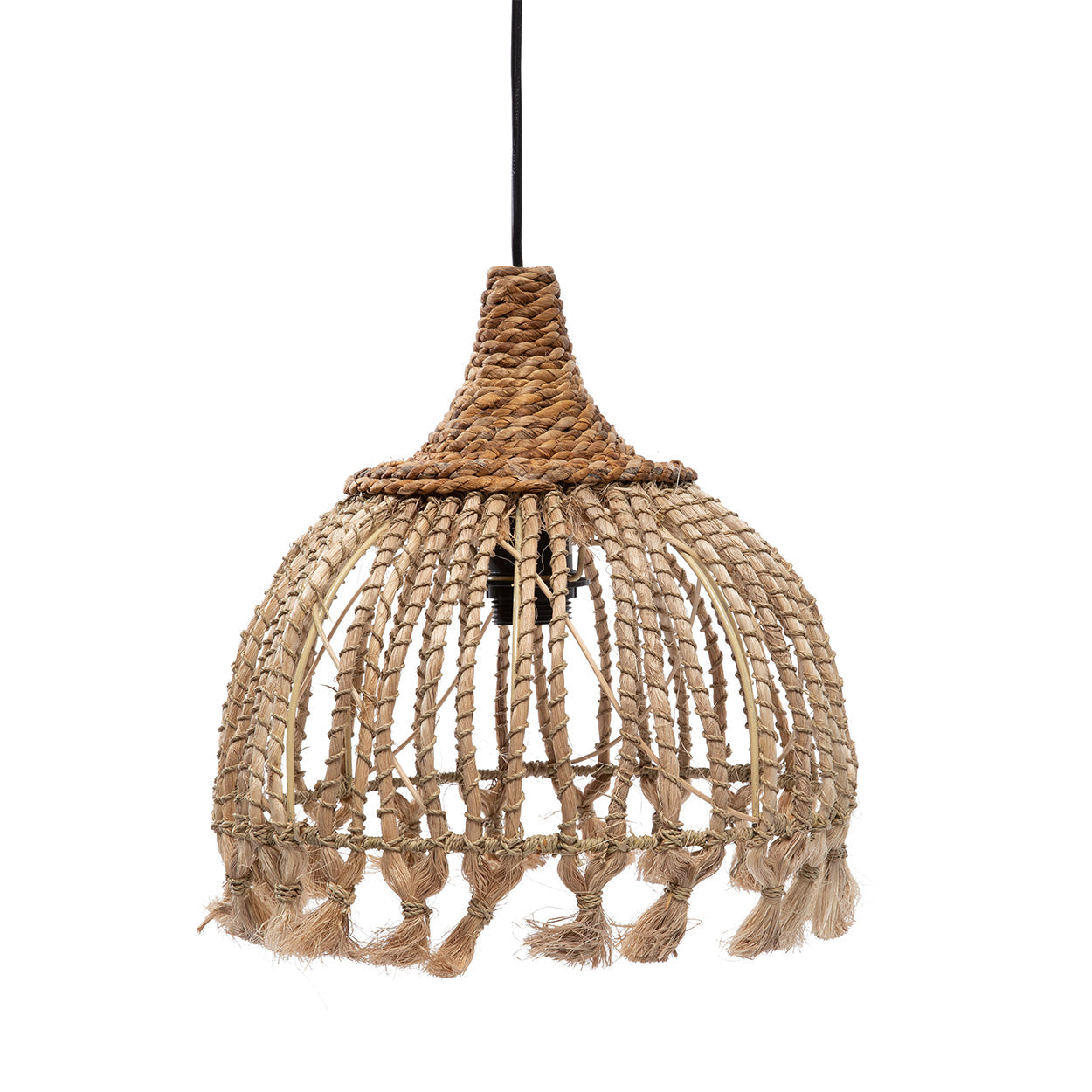 Lámpara colgante de fibra de abacá - natural - S