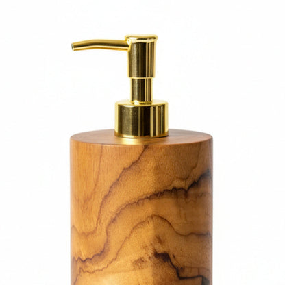 El dispensador de jabón de madera - natural