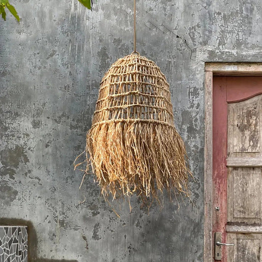 Lámpara colgante Casita - natural - G
