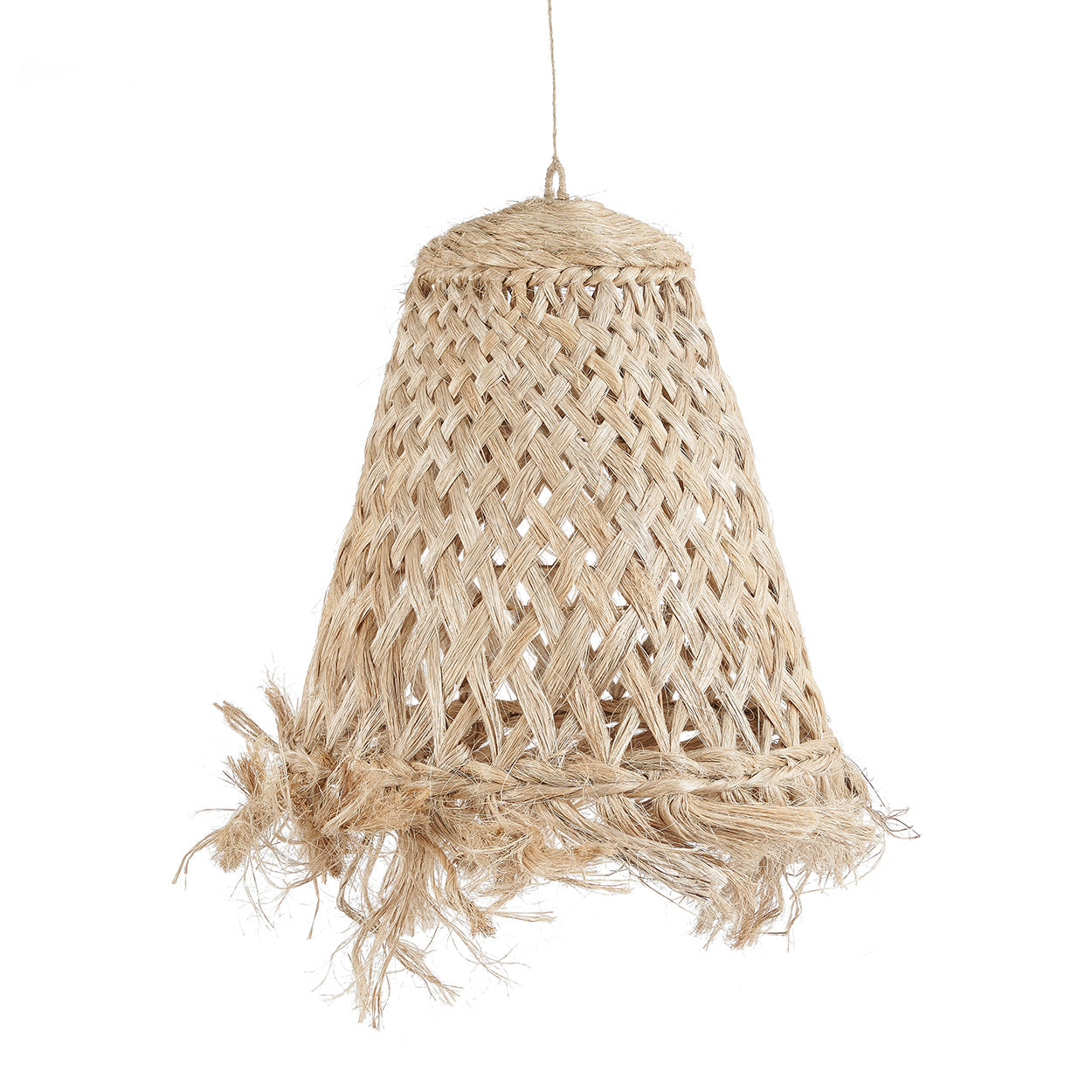 Lámpara colgante de medusa Abaca - natural - M