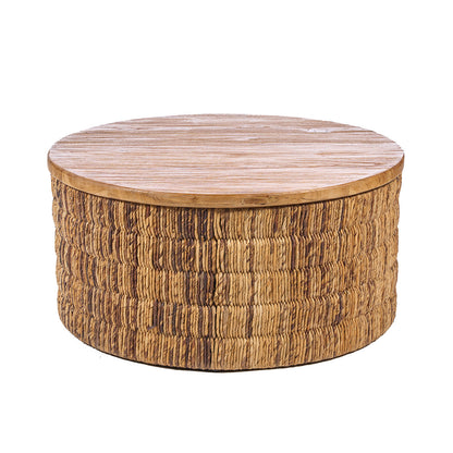 Mesa de centro redonda Abaca Magani - natural